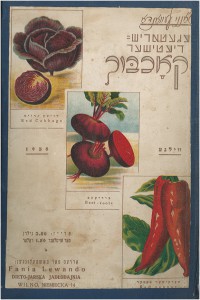 Cover of 'Vegetarisher Dietetisher Kokhbukh' (Fania Lewando, 1938).